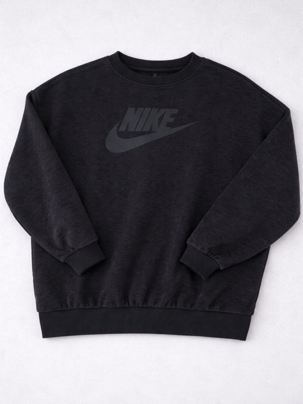 Nike Black Crewneck Sweatshirt with Tonal Logo